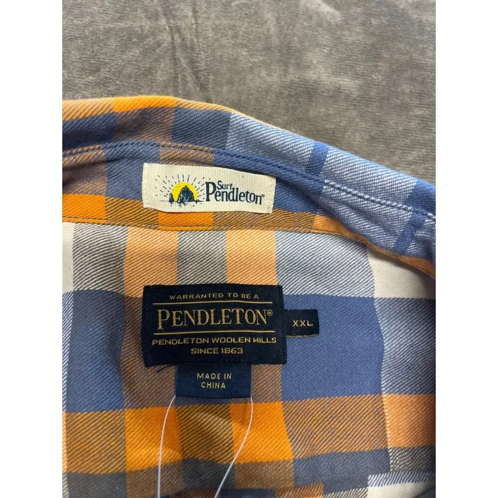 Surf Pendleton Board Shirt Mens Size XXL Plaid Button‎ Up Flannel Cotton